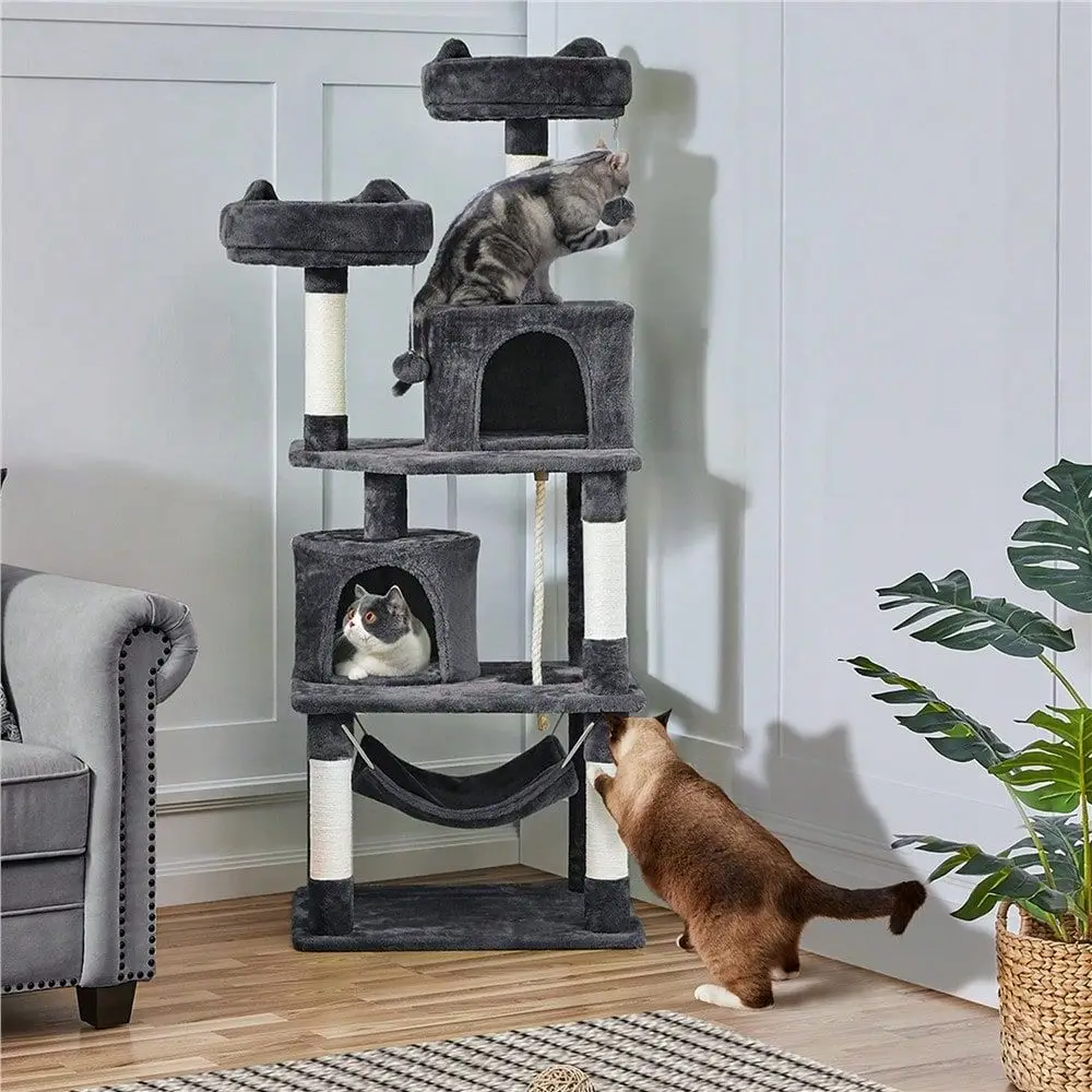 Cat Tree Rascadores Para Gatos Cat Supplies 1PC 63inch MultiLevel Cat Tree Cat Tower With 2 Condos For Small Medium Cats
Cat Tree Rascadores Para Gatos Cat Supplies 1PC 63inch MultiLevel Cat Tree Cat Tower With 2 Condos For Small Medium Cats