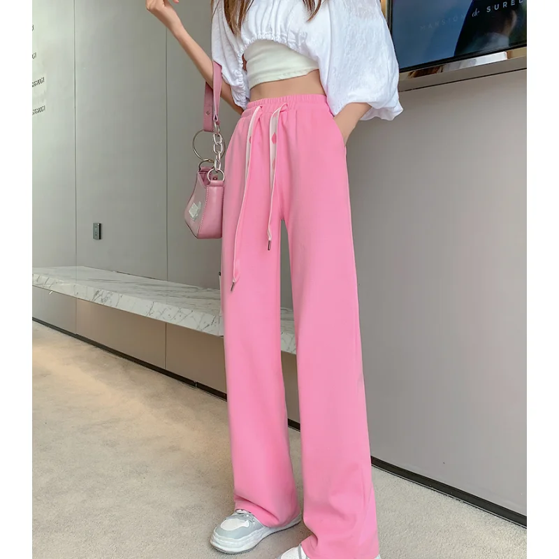 Black Summer New Vintage Sweatpants Fashion High Waist Wide Leg Straight Pants Street Casual Thin Baggy Mopping Trouser Ladies
Black Summer New Vintage Sweatpants Fashion High Waist Wide Leg Straight Pants Street Casual Thin Baggy Mopping Trouser Ladies