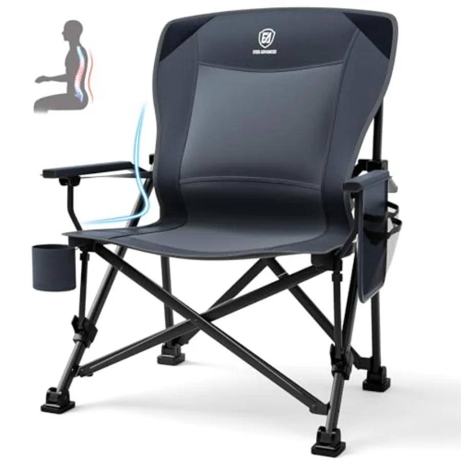 Oversized Folding Camping Chair for Adults with Adjustable Lumbar Support Heavy Duty Chair with Side Pockets Portable Collapsib
Oversized Folding Camping Chair for Adults with Adjustable Lumbar Support Heavy Duty Chair with Side Pockets Portable Collapsib