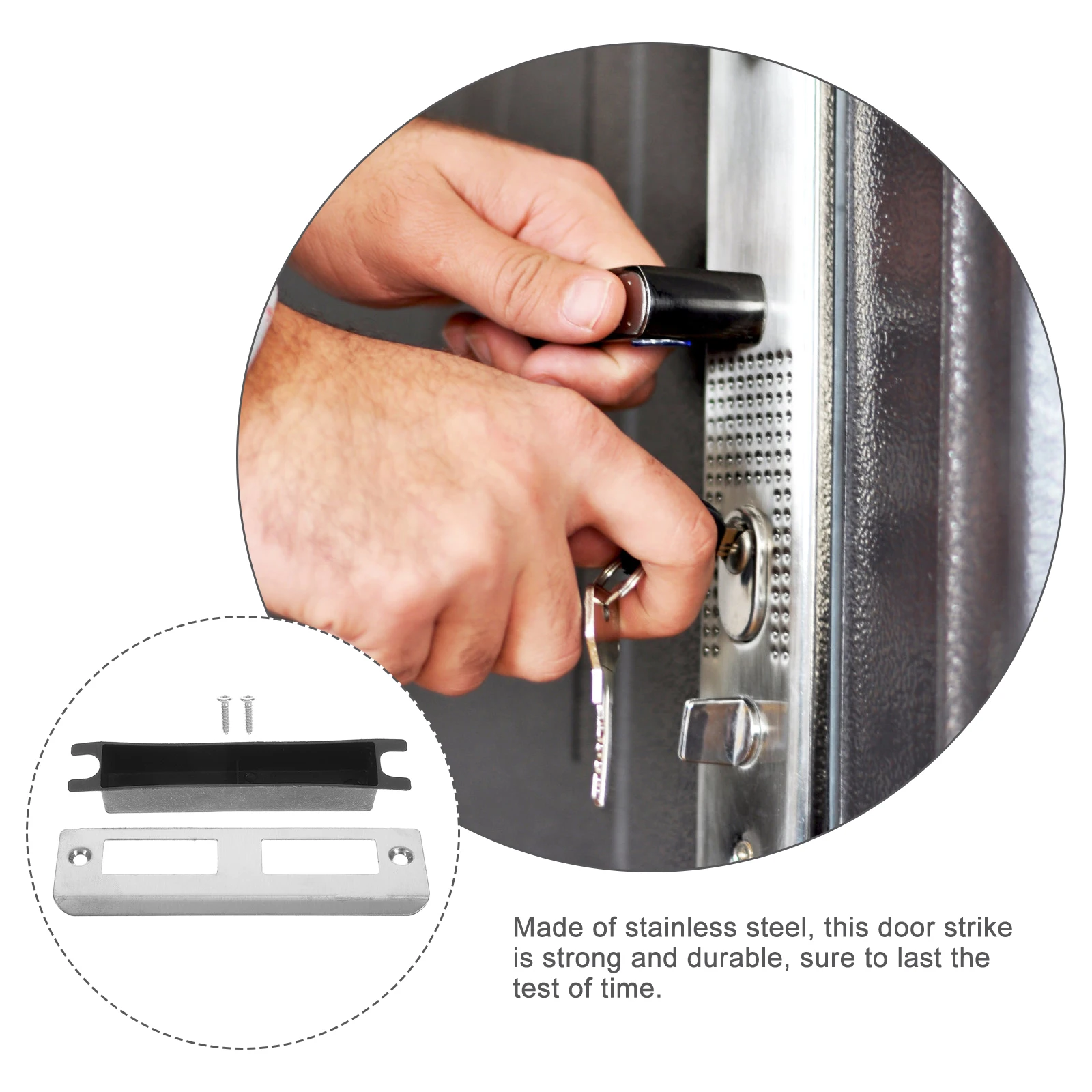 4 Sets Door Guide Piece Dead Bolt Strike Plate Exterior Kick Plates for Doors Covers Repair
4 Sets Door Guide Piece Dead Bolt Strike Plate Exterior Kick Plates for Doors Covers Repair