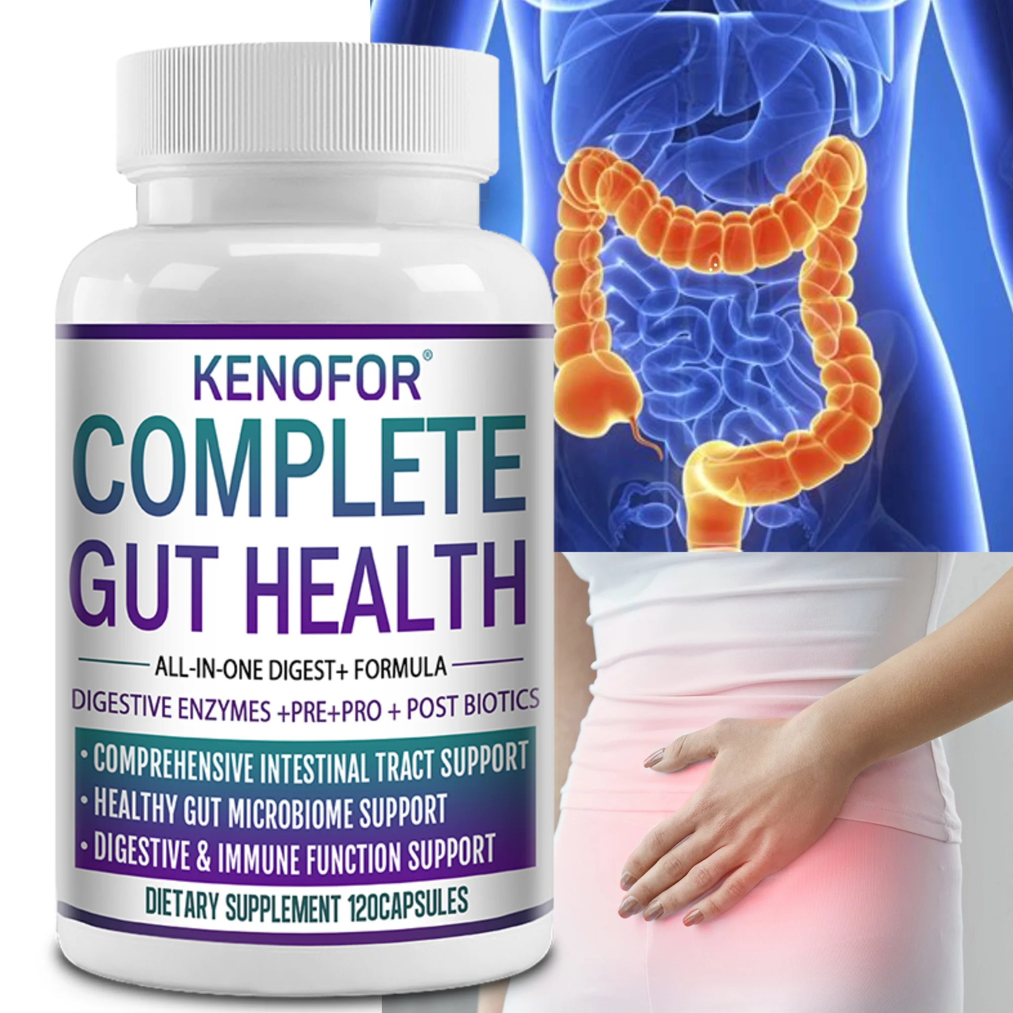 Probiotic 3 Billion CFU Capsules with Digestive Enzymes, Daily Gut Digestion & Immune Wellness Supplement, Gas & Bloating Relief
Probiotic 3 Billion CFU Capsules with Digestive Enzymes, Daily Gut Digestion & Immune Wellness Supplement, Gas & Bloating Relief
