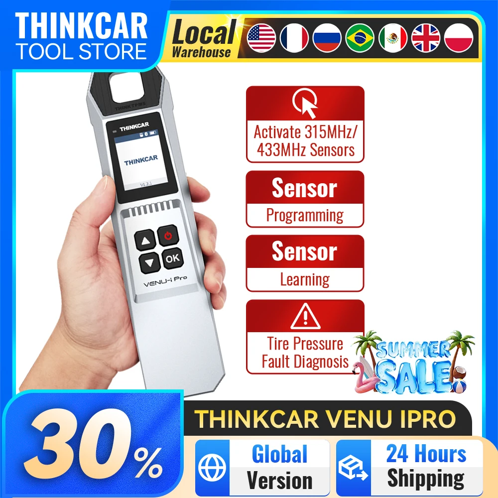 Thinkcar VENU IPRO Tire Pressure Inspection Tools TPMS System Car Code Reader Sensor Programming Tools Work With 689BT VO6 VO7S
Thinkcar VENU IPRO Tire Pressure Inspection Tools TPMS System Car Code Reader Sensor Programming Tools Work With 689BT VO6 VO7S