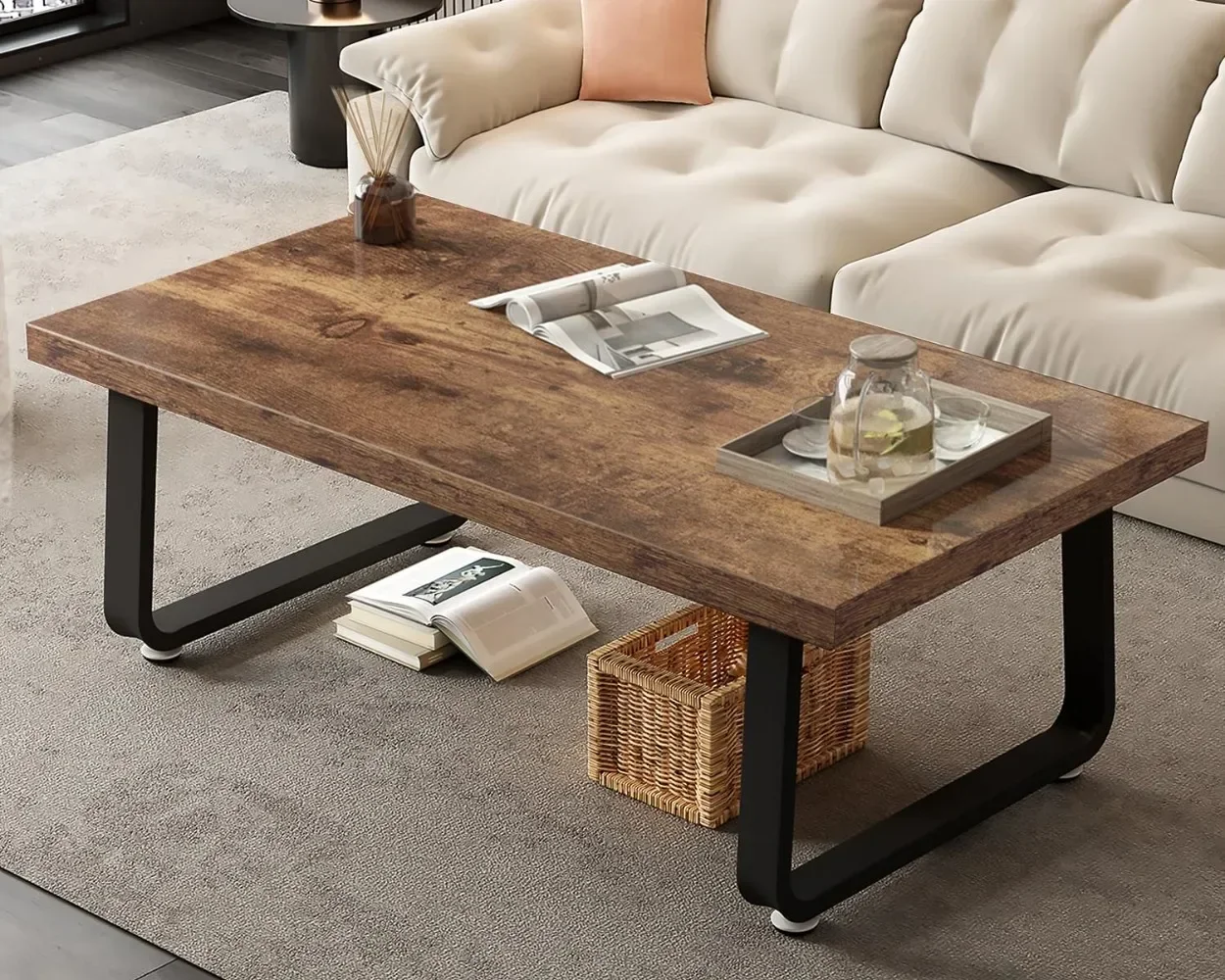Wooden Coffee Table, Industrial Rectangle Center Table, Modern Minimalist Coffee Table for Living Room,
Wooden Coffee Table, Industrial Rectangle Center Table, Modern Minimalist Coffee Table for Living Room,