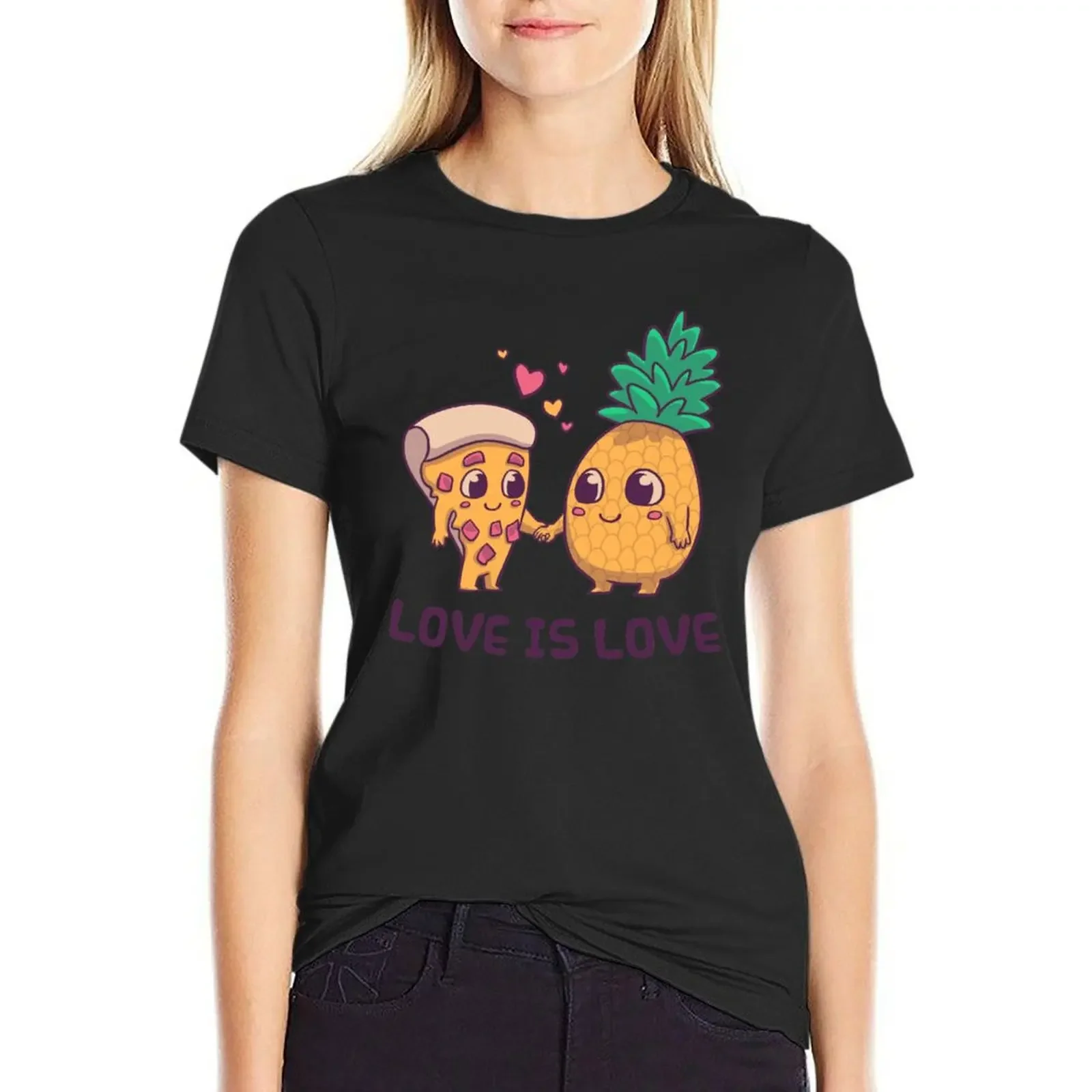 Love is Love Pineapple Pizza // Pride, LGBTQ, Gay, Trans, Bisexual, Asexual T-Shirt plain hippie clothes tops for Women 
Love is Love Pineapple Pizza // Pride, LGBTQ, Gay, Trans, Bisexual, Asexual T-Shirt plain hippie clothes tops for Women