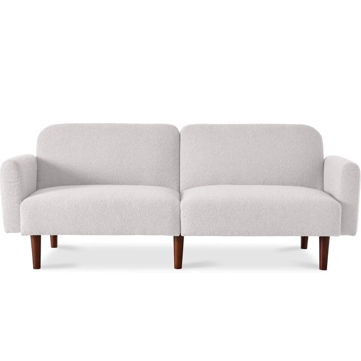 77" Mid Century Modern Boucle Loveseat Sofa, Couch, Convertible Sofa Sleeper Bed w/Real Wood, Removable Armrest - Frost, Custom
77" Mid Century Modern Boucle Loveseat Sofa, Couch, Convertible Sofa Sleeper Bed w/Real Wood, Removable Armrest - Frost, Custom