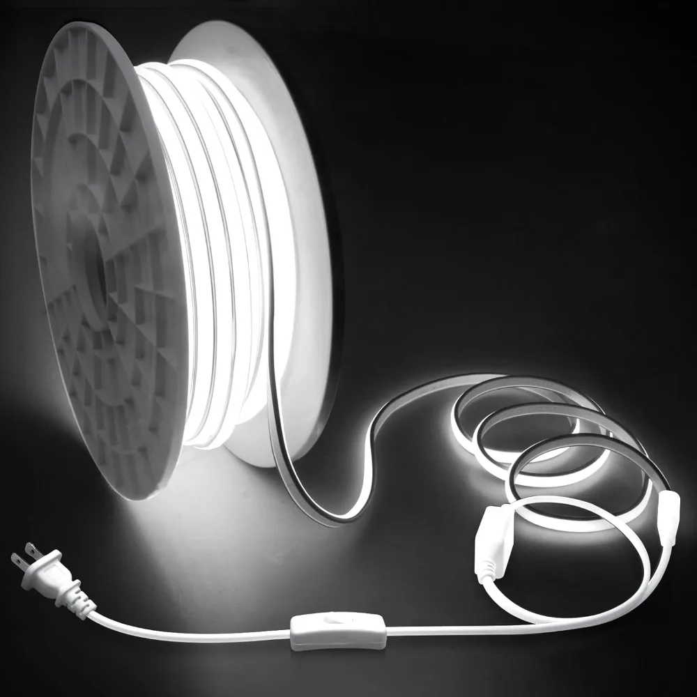 Led Strip Lights Outdoor Plug in With Switch LED Rope Light for Outside Waterproof 1 Roll Bright White AC 110~120V
Led Strip Lights Outdoor Plug in With Switch LED Rope Light for Outside Waterproof 1 Roll Bright White AC 110~120V