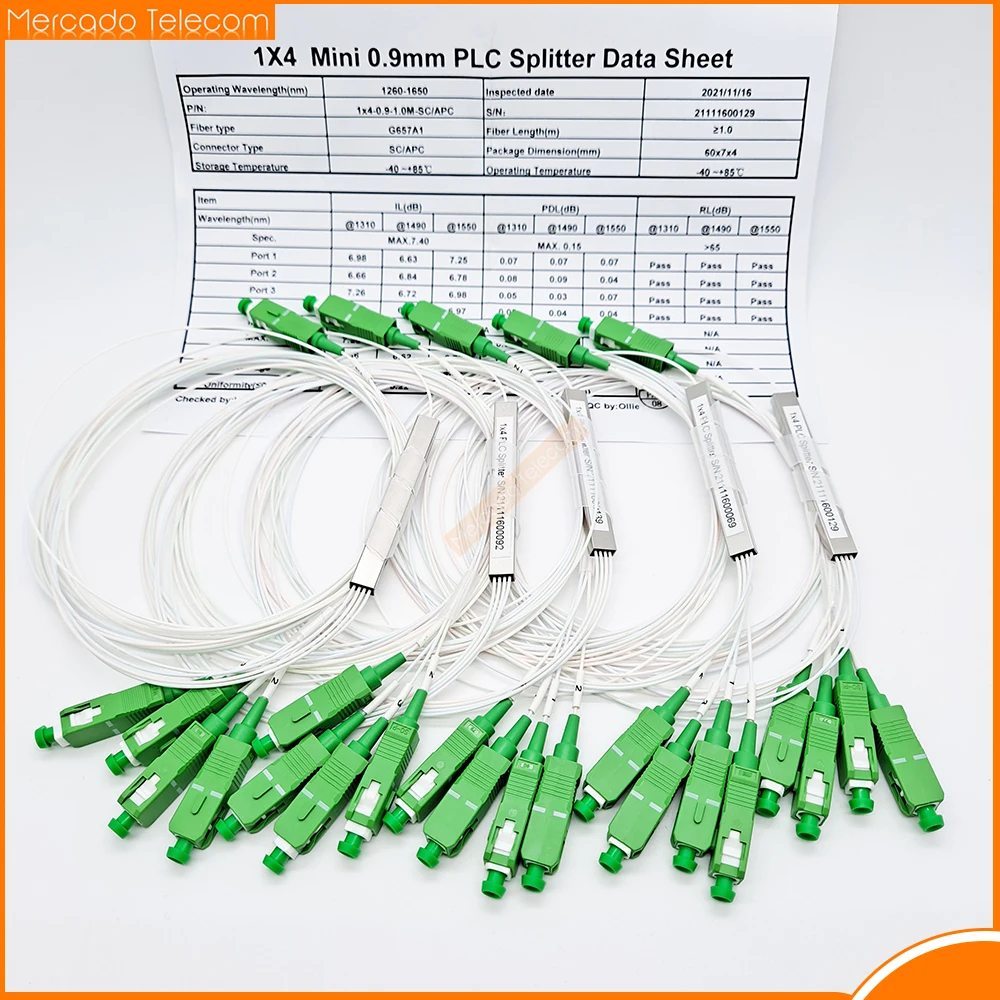 Free Shipping High Quality 10pcs/Lot PLC 1x4 SC/APC SM 0.9mm Steel Tube FTTH Fiber Optic PLC Splitter G657A1 1m SC APC Connector 
Free Shipping High Quality 10pcs/Lot PLC 1x4 SC/APC SM 0.9mm Steel Tube FTTH Fiber Optic PLC Splitter G657A1 1m SC APC Connector