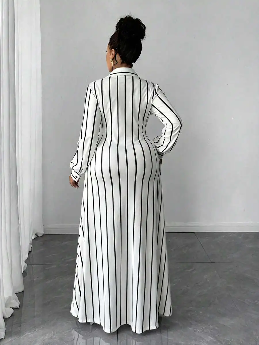 Plus Size Women Casual Striped Long Sleeve Maxi Dress Elegant Party Office
Plus Size Women Casual Striped Long Sleeve Maxi Dress Elegant Party Office