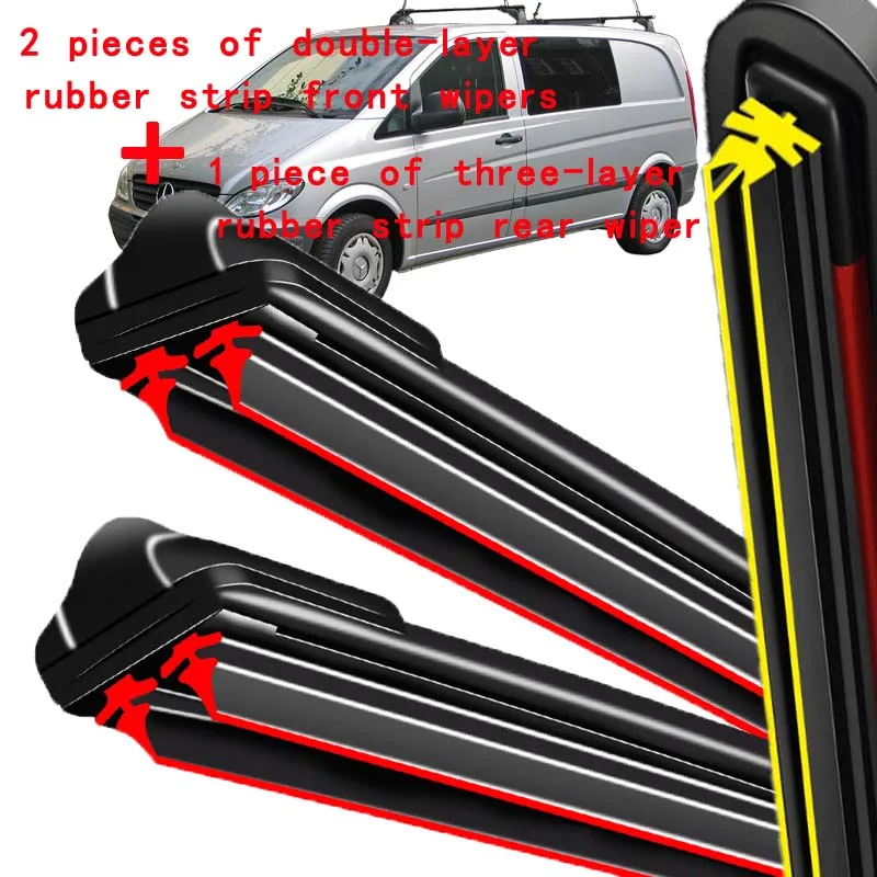 Wiper Front Rear Wiper Blades Set For Mercedes-Benz Vito Viano W639 2011 2012 2013 2014 Windshield Windscreen 28"26"15"
Wiper Front Rear Wiper Blades Set For Mercedes-Benz Vito Viano W639 2011 2012 2013 2014 Windshield Windscreen 28"26"15"