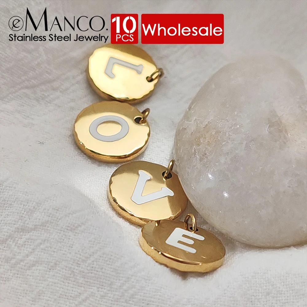 eManco 10PCS 15MM Round Stainless Steel Enameled Letter Pendant Accessories for Necklace Bracelet
eManco 10PCS 15MM Round Stainless Steel Enameled Letter Pendant Accessories for Necklace Bracelet