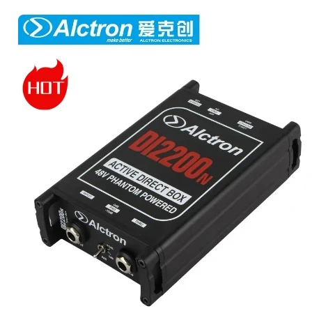 Alctron DI2200N high performance active DI box designed for instruments with high output level for stage-performance
Alctron DI2200N high performance active DI box designed for instruments with high output level for stage-performance