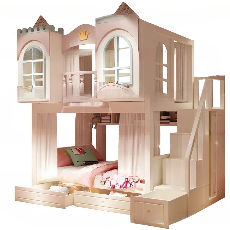 Children's bed up and down with the same width bunk bed Double bunk girl tree house
Children's bed up and down with the same width bunk bed Double bunk girl tree house