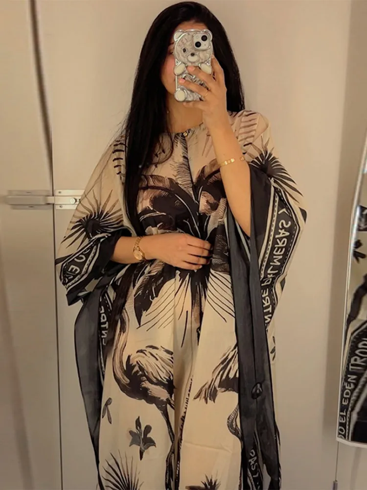 Fashion Print Pleated Long Dresses Women Party O-neck Full Sleeve Female Holiday Dresses 2025 Summer Lady Elegant Robes
Fashion Print Pleated Long Dresses Women Party O-neck Full Sleeve Female Holiday Dresses 2025 Summer Lady Elegant Robes