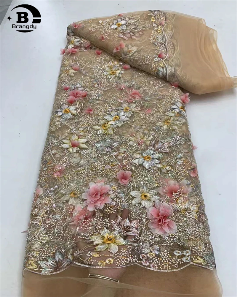 Brangdy African Handmade Beads Laces Fabrics, Nigerian Sequins, Mesh Lace Fabric, French Bride Tulle, Wedding
Brangdy African Handmade Beads Laces Fabrics, Nigerian Sequins, Mesh Lace Fabric, French Bride Tulle, Wedding