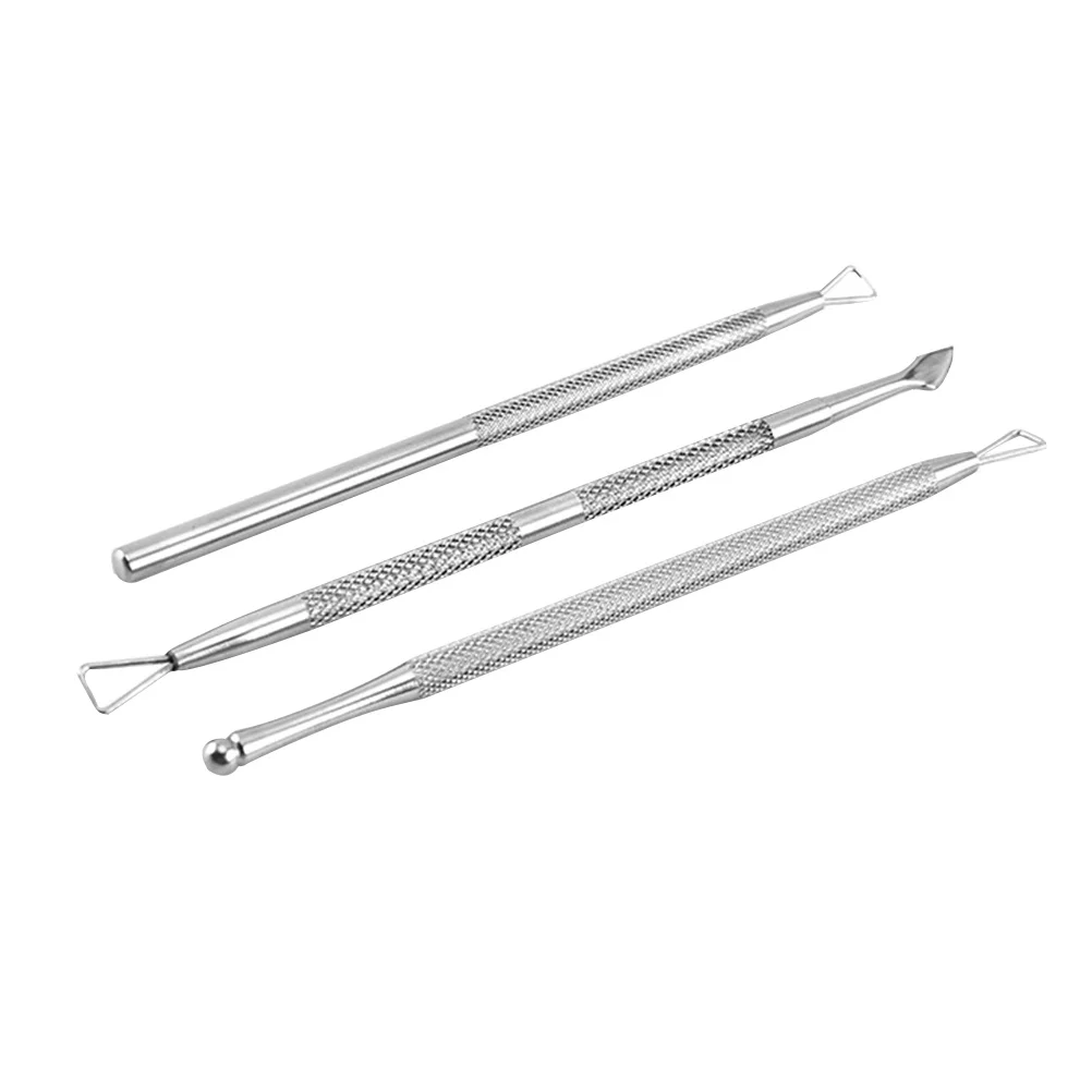 3Pcs Metal Double Sided Cuticle Trimmer Spoon Remover Dead Skin Fork Nail File Buffer Durable Manicure Kit Dead Skin Fork 
3Pcs Metal Double Sided Cuticle Trimmer Spoon Remover Dead Skin Fork Nail File Buffer Durable Manicure Kit Dead Skin Fork