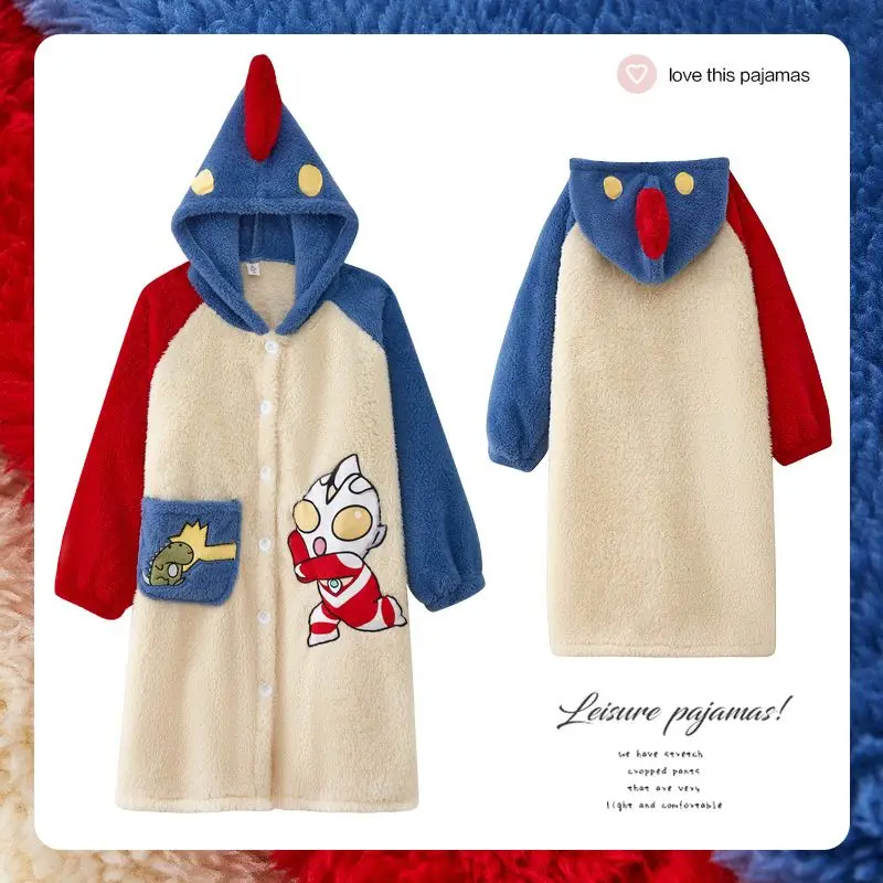 Anime Ultraman Kids Fleece Bathrobe Pajama Perfect Gift for Boys Winter New Warm Cartoon Hooded Loungewear Robe Kawaii Comfort
Anime Ultraman Kids Fleece Bathrobe Pajama Perfect Gift for Boys Winter New Warm Cartoon Hooded Loungewear Robe Kawaii Comfort