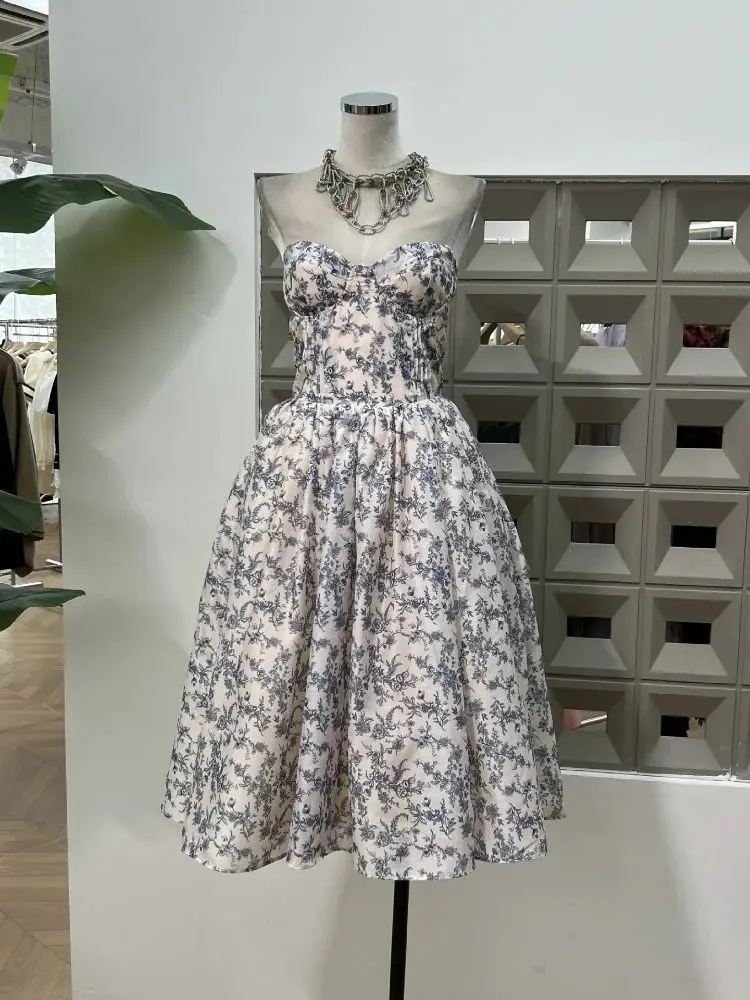 Print Mesh Strapless Women's Party Dress Designer A-Line Long Dresses Summer Fashion Celebrity Evening Holiday Gown Vestido
Print Mesh Strapless Women's Party Dress Designer A-Line Long Dresses Summer Fashion Celebrity Evening Holiday Gown Vestido