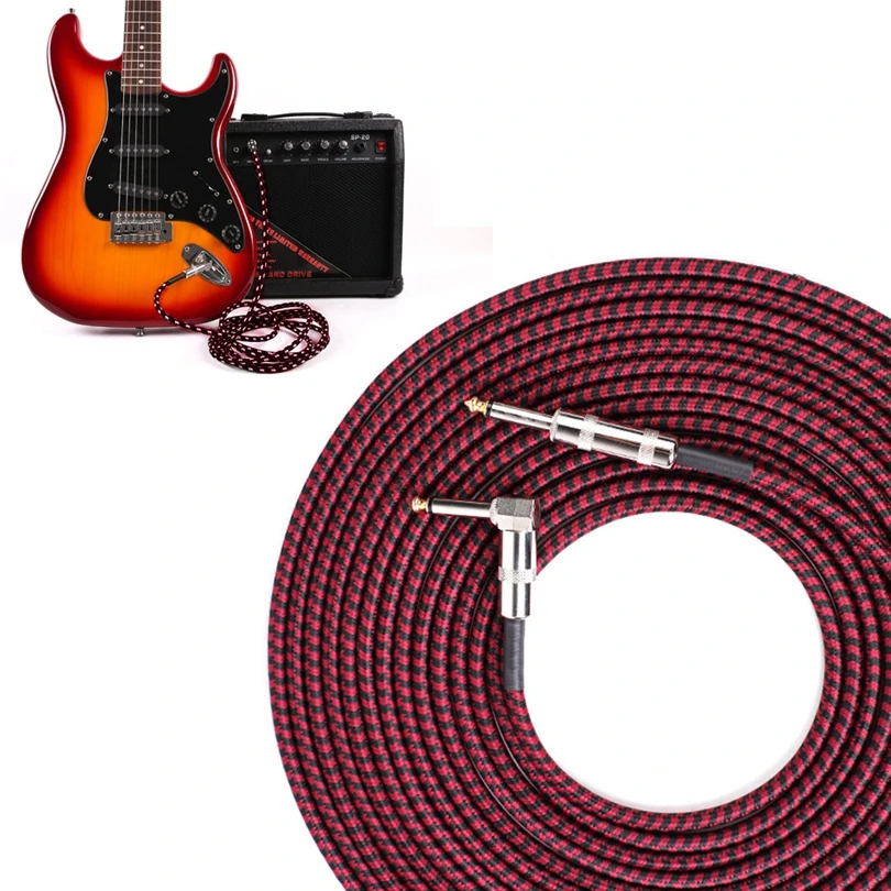Electric Guitar Cable Wire Cord 6.0M No Noise Shielded Bass Cable Braided Coat for Guitar Amplifier Musical Instrument
Electric Guitar Cable Wire Cord 6.0M No Noise Shielded Bass Cable Braided Coat for Guitar Amplifier Musical Instrument