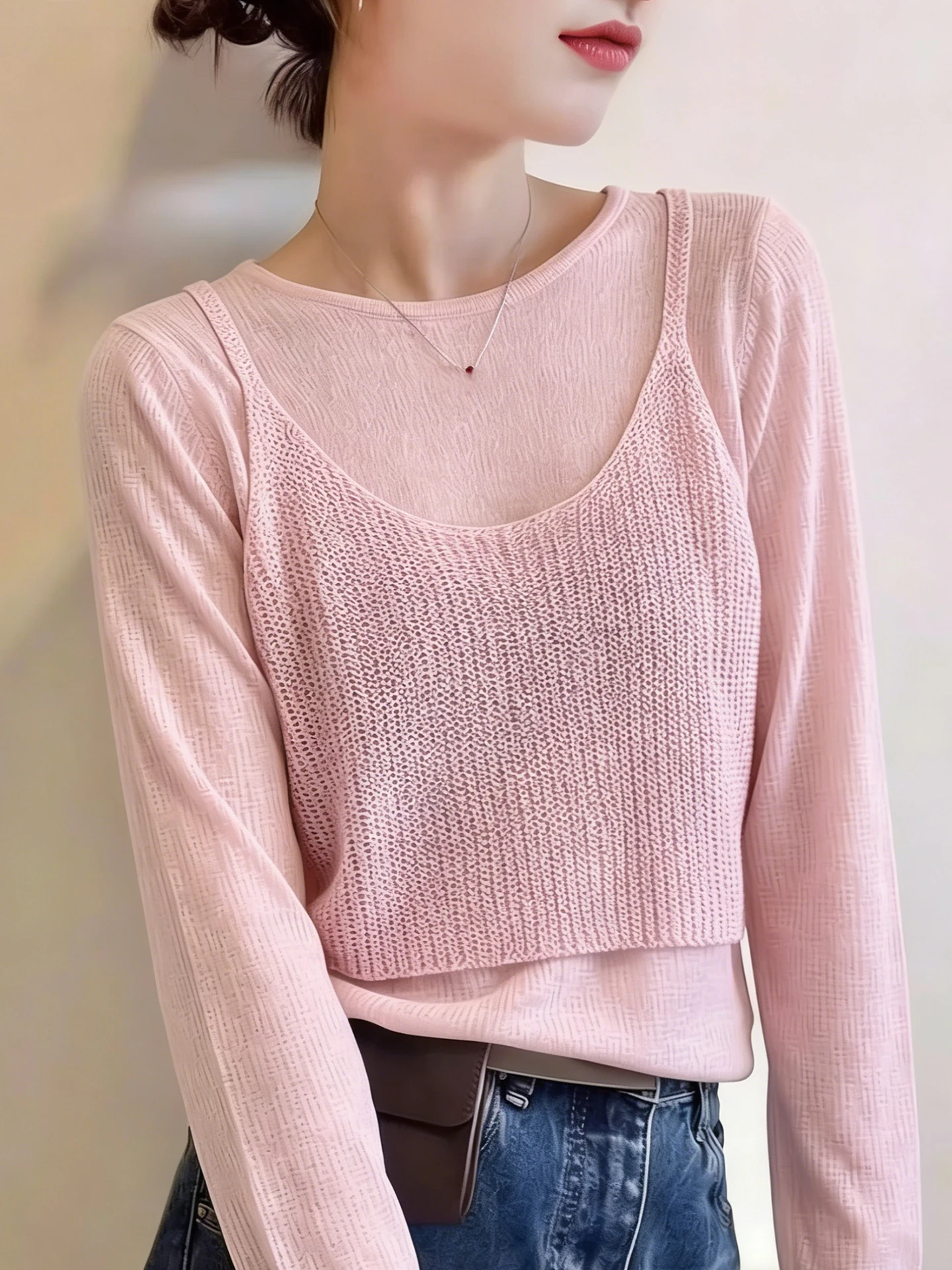 Sweet And Chic Knitwear Long Sleeve Women's Fashion Top Design Sensation Spring Collection Gentle And Stylish Commute Ready
Sweet And Chic Knitwear Long Sleeve Women's Fashion Top Design Sensation Spring Collection Gentle And Stylish Commute Ready