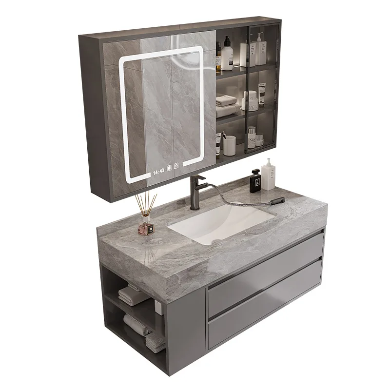 Керамическая раковина из сланца, комбинация тумбы для ванной комнаты и умывальника, умная ванная комната, тумба с раковиной, роскошный дизайн, современный стиль
Керамическая раковина из сланца, комбинация тумбы для ванной комнаты и умывальника, умная ванная комната, тумба с раковиной, роскошный дизайн, современный стиль