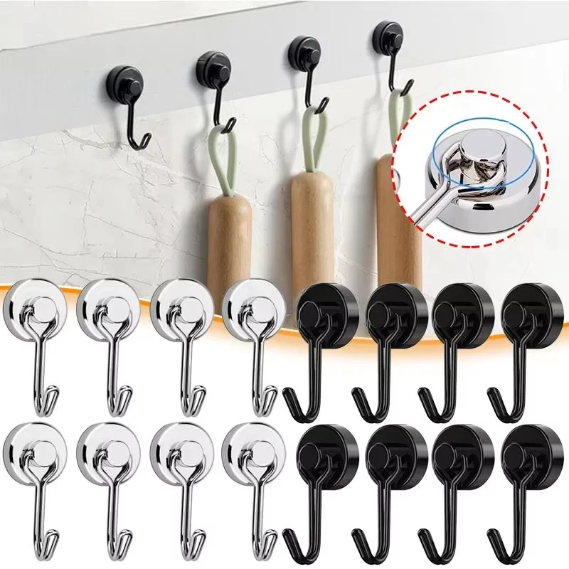 8Pcs Heavy Duty Magnetic Hook Strong Neodymium Magnets Hooks For Refrigerator Grill Key Towel Holder Kitchen Home Accessories
8Pcs Heavy Duty Magnetic Hook Strong Neodymium Magnets Hooks For Refrigerator Grill Key Towel Holder Kitchen Home Accessories