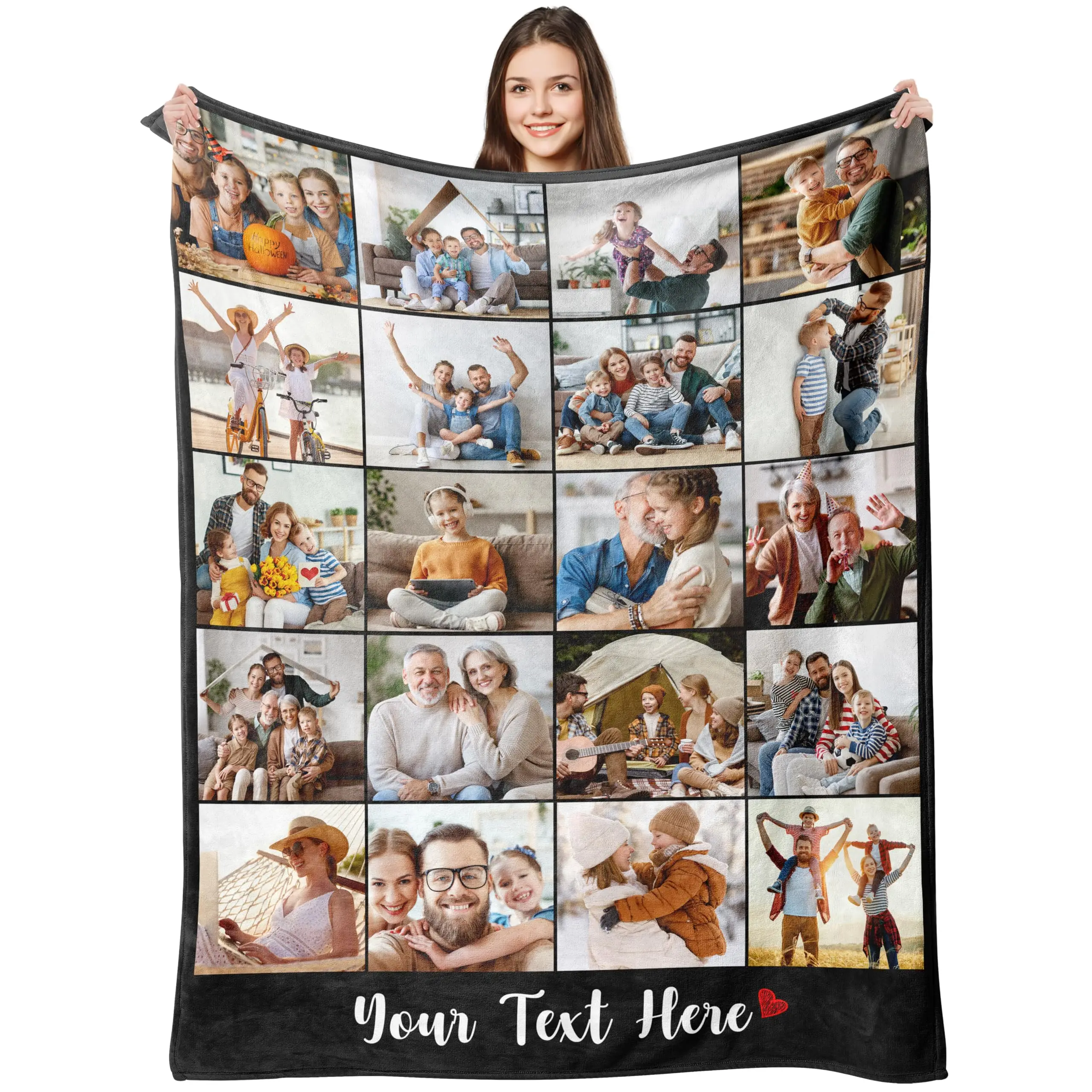 20 Photos Custom Blanket with Text Collage Beautiful Blankets Birthday Souvenir Gifts Personalized Throw Blankets for Father Mom
20 Photos Custom Blanket with Text Collage Beautiful Blankets Birthday Souvenir Gifts Personalized Throw Blankets for Father Mom