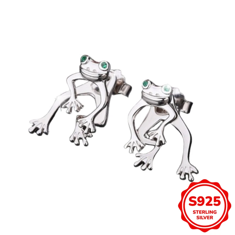 Creative and Unique Authentic S925 Silver Split Green Eye Frog Personality Couple Earrings
Creative and Unique Authentic S925 Silver Split Green Eye Frog Personality Couple Earrings