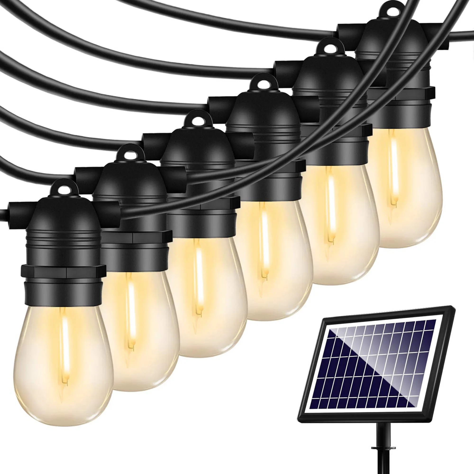 Solar-powered LED string lights shatterproof bulbs warm white ambient light solar-powered suitable for patios backyards gardens
Solar-powered LED string lights shatterproof bulbs warm white ambient light solar-powered suitable for patios backyards gardens