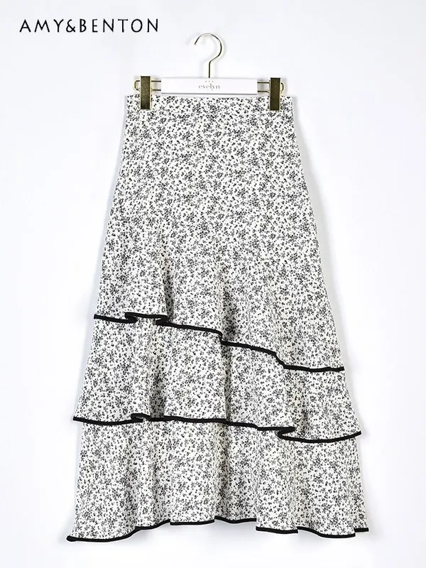 Elegant Retro Dots Floral Ladies Cake Long Skirt Contrast Color High Waist Slimming Skirt Lady Casual Skirt Women's Bottoms
Elegant Retro Dots Floral Ladies Cake Long Skirt Contrast Color High Waist Slimming Skirt Lady Casual Skirt Women's Bottoms