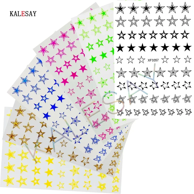 Black Gold Silver Stars 3D Nail Stickers Colorful Line Nail Accesoires Back Glue Heart Love Nail Art Decorations Stickers Decal
Black Gold Silver Stars 3D Nail Stickers Colorful Line Nail Accesoires Back Glue Heart Love Nail Art Decorations Stickers Decal