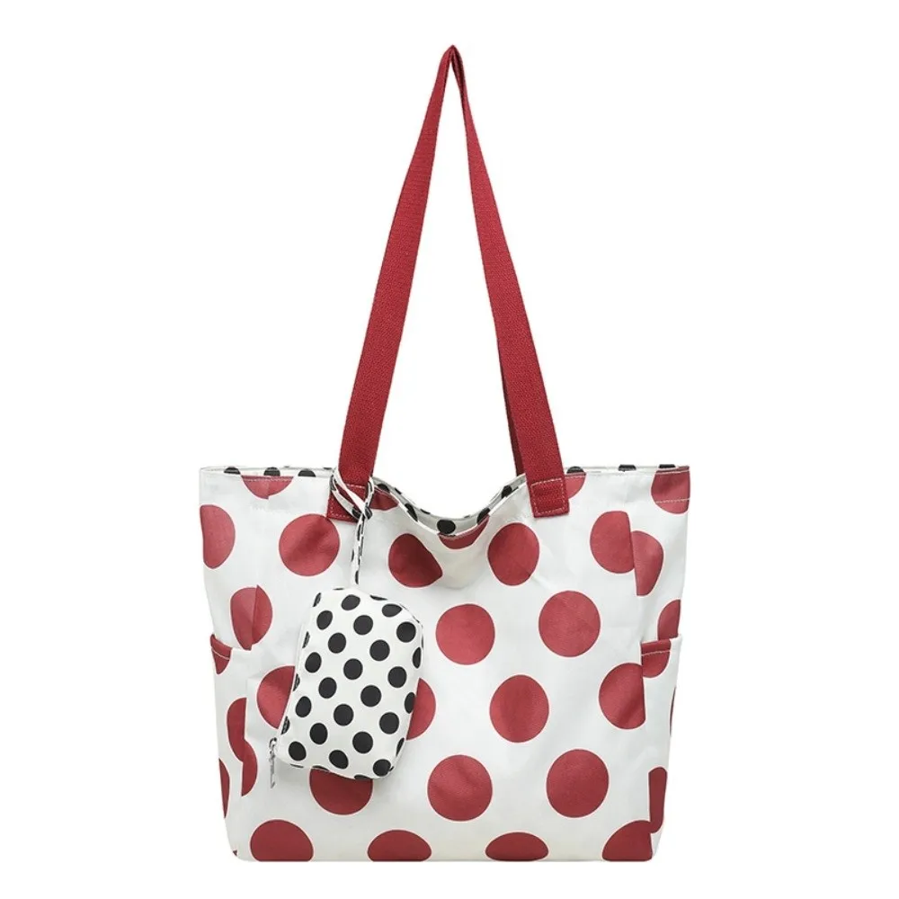 Large Capacity Nylon Polka Dot Bag Zipper with Small Bag Double-sided Tote Bag Durable Lightweight Casual Shoulder Bag
Large Capacity Nylon Polka Dot Bag Zipper with Small Bag Double-sided Tote Bag Durable Lightweight Casual Shoulder Bag