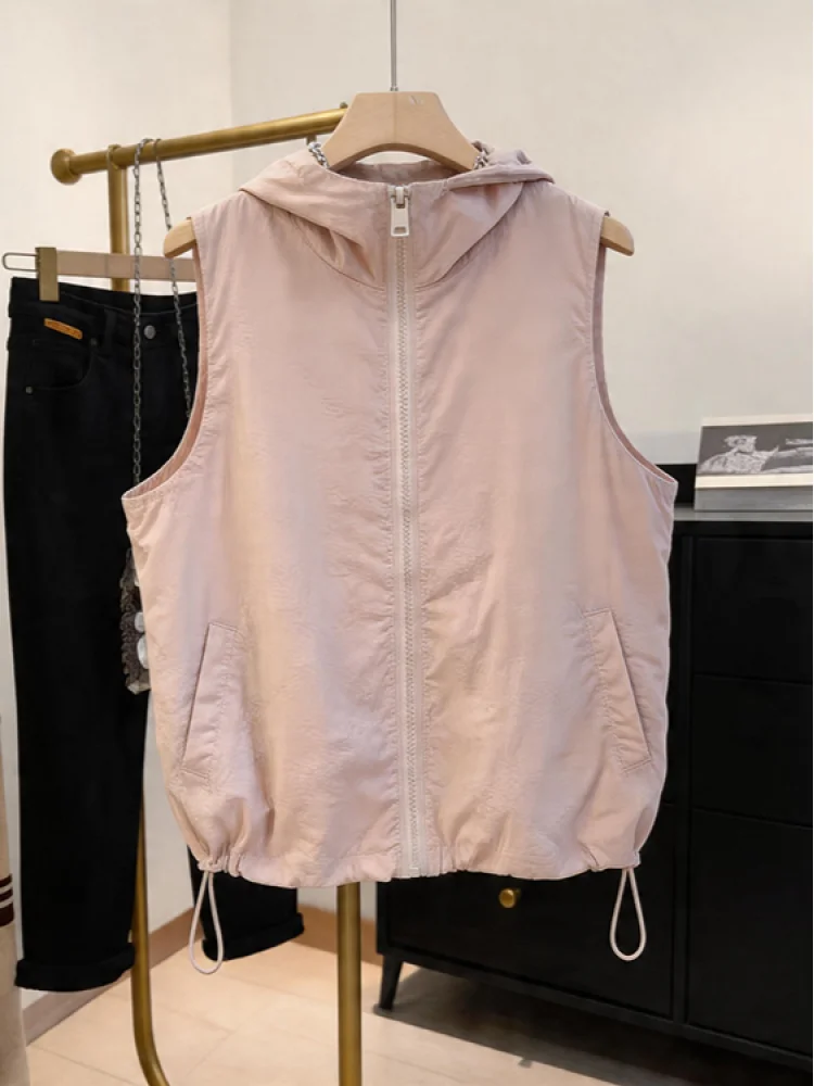 Spring Summer New Loose Women's Vest Sun Protection Outerwear Casual Thin Modern Style Polyester Fiber Workwear Jacket
Spring Summer New Loose Women's Vest Sun Protection Outerwear Casual Thin Modern Style Polyester Fiber Workwear Jacket