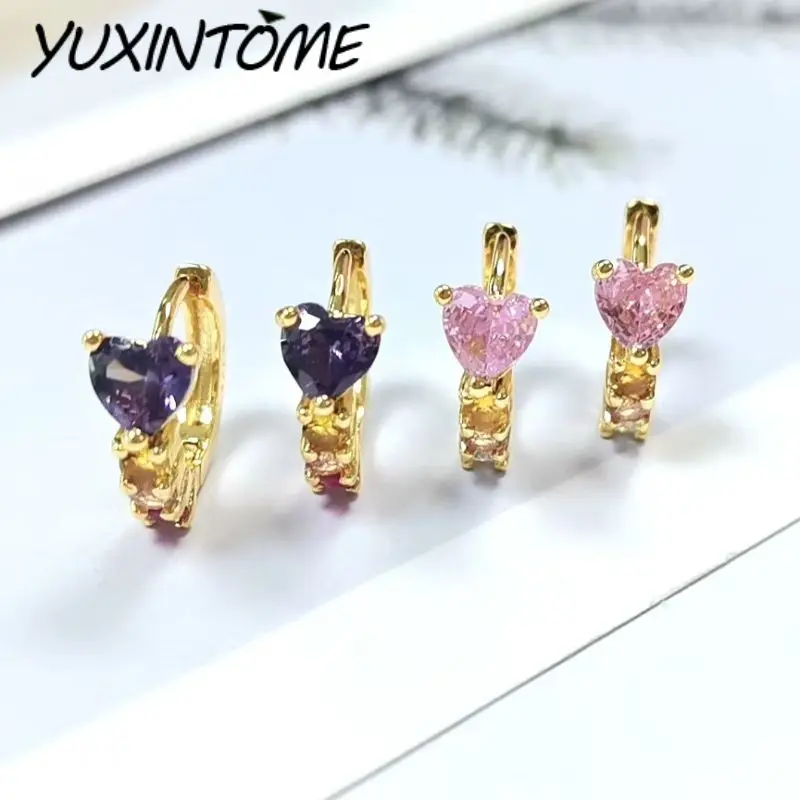 925 Sterling Silver Needle Exquisite Cute Heart-shaped Colorful Zircon Circle Earrings Women's Sweet Romantic Wedding Jewelry
925 Sterling Silver Needle Exquisite Cute Heart-shaped Colorful Zircon Circle Earrings Women's Sweet Romantic Wedding Jewelry