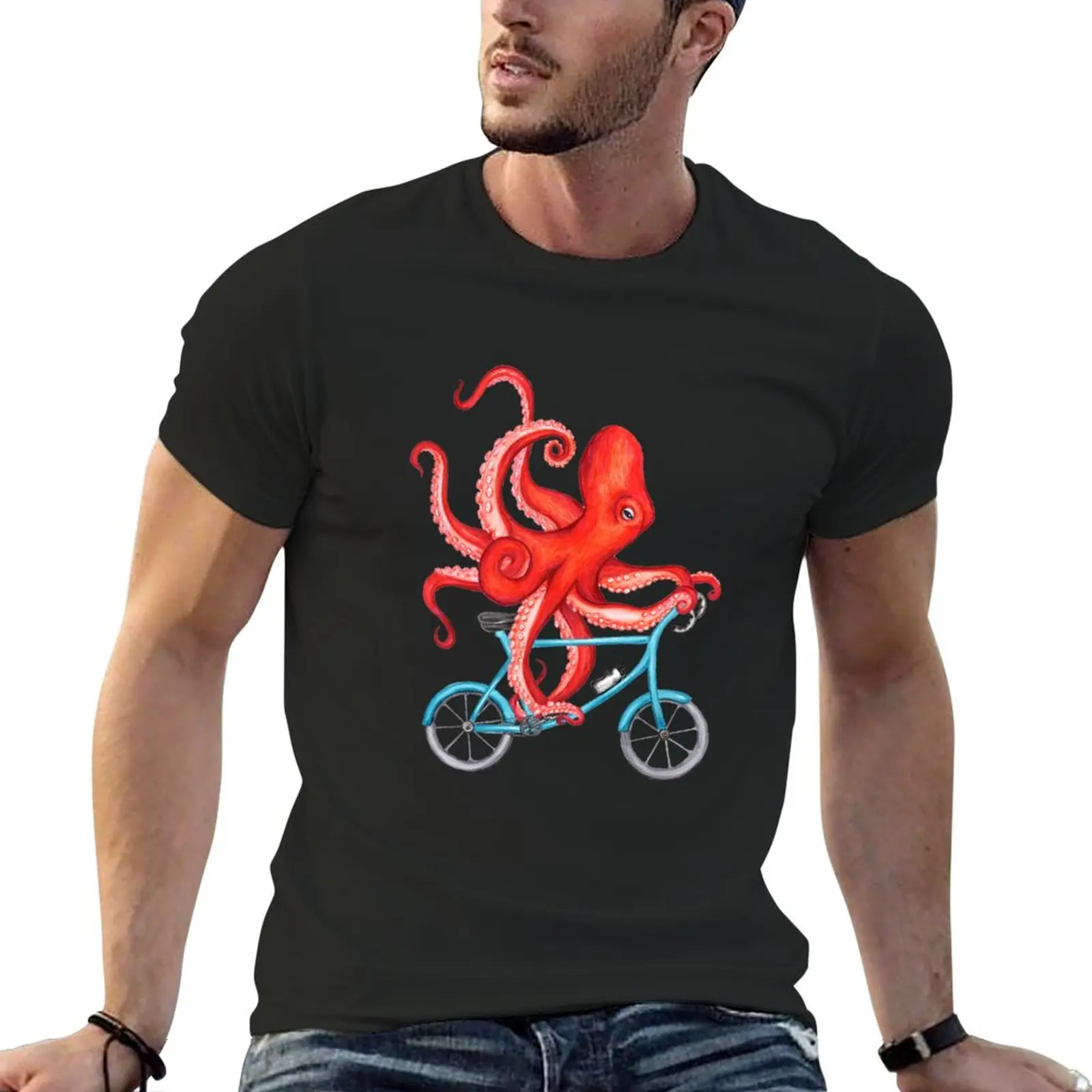 New Cycling octopus T-Shirt plain t-shirt hippie clothes T-shirts for men cotton
New Cycling octopus T-Shirt plain t-shirt hippie clothes T-shirts for men cotton