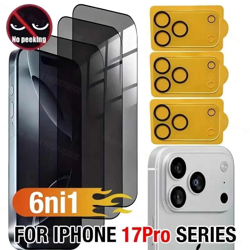Set of Privacy Screen Protector+Camera Lens Protectors Anti-Shatter for IPhone 17 Pro Max Air 16E 16 Plus 16 17 Pro 16 Pro Max
Set of Privacy Screen Protector+Camera Lens Protectors Anti-Shatter for IPhone 17 Pro Max Air 16E 16 Plus 16 17 Pro 16 Pro Max