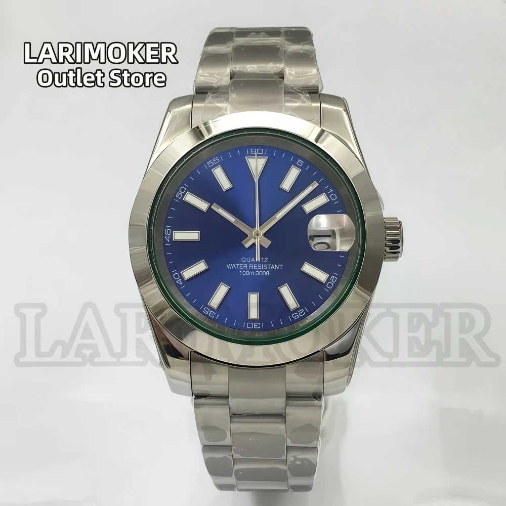 LARIMOKER 36mm 39mm Men's Quartz Watch Ronda 515-12h Quartz Watch Polished Bezel Green Luminous Sapphire Glass Steel Strap
LARIMOKER 36mm 39mm Men's Quartz Watch Ronda 515-12h Quartz Watch Polished Bezel Green Luminous Sapphire Glass Steel Strap