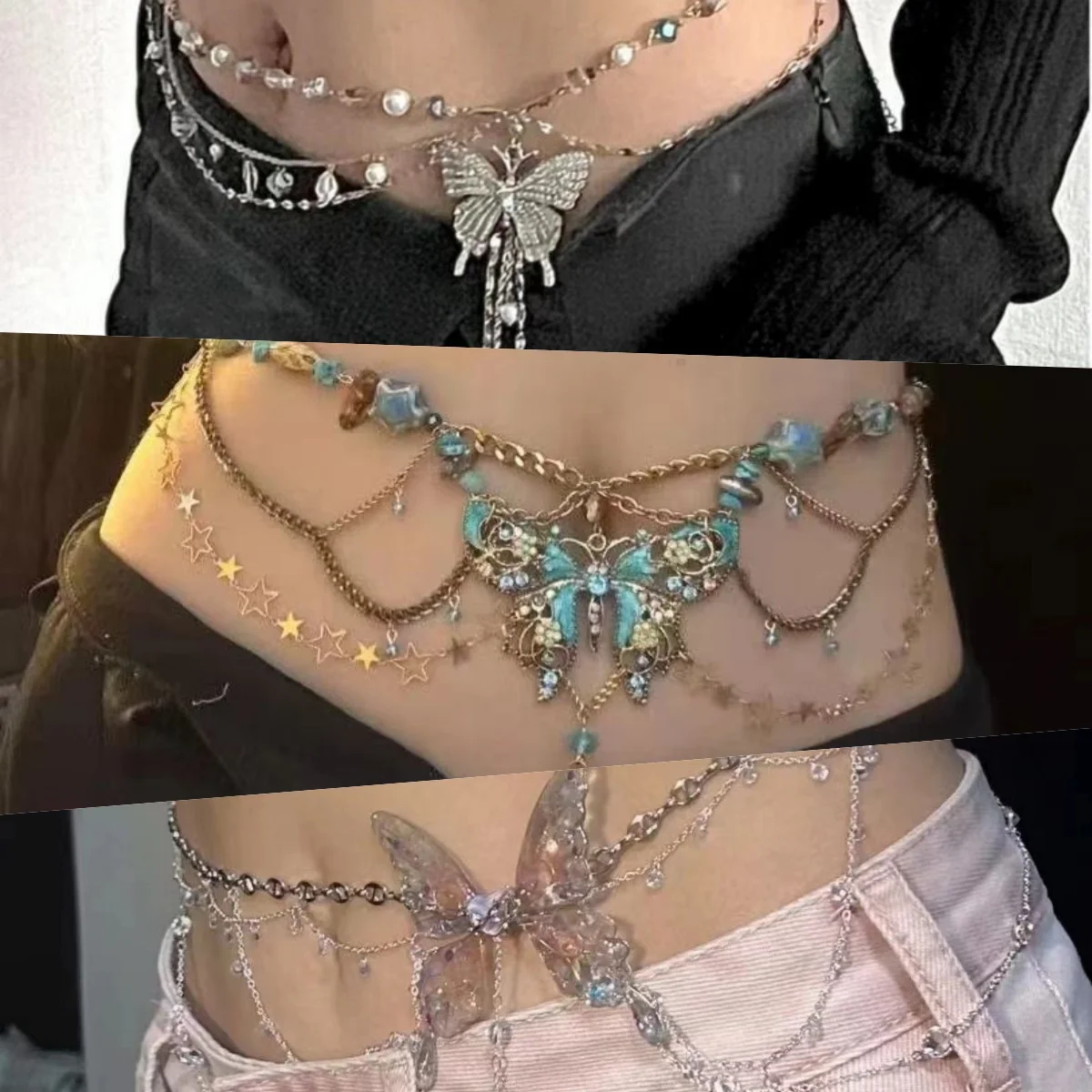 Heavy Duty Waist Belt Stylish for Stage Dance Music Festival Jeans Dress Belt Body Jewelry Chain Butterfly Belly Dance
Heavy Duty Waist Belt Stylish for Stage Dance Music Festival Jeans Dress Belt Body Jewelry Chain Butterfly Belly Dance