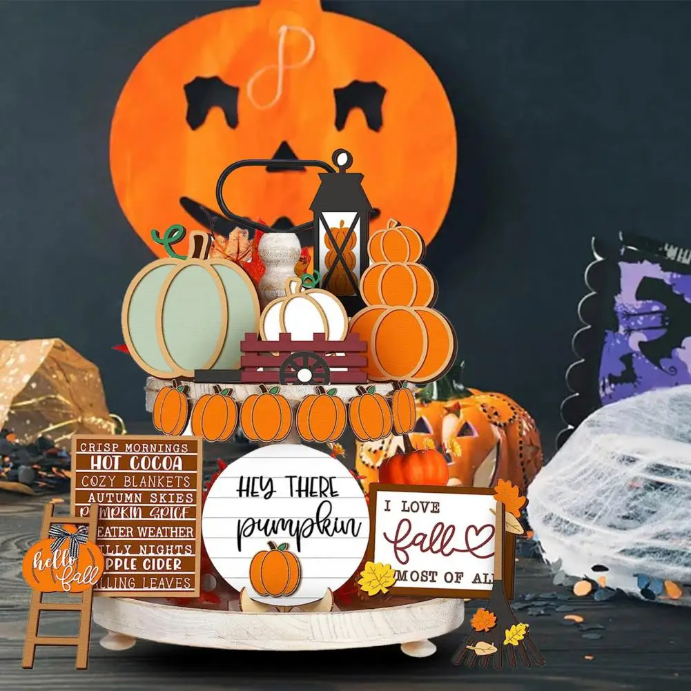 Tiered Tray Decorations Tray Desktop Sign Charming Halloween Farmhouse Decor Rustic Tiered Tray Ornaments for Festive Carnival
Tiered Tray Decorations Tray Desktop Sign Charming Halloween Farmhouse Decor Rustic Tiered Tray Ornaments for Festive Carnival