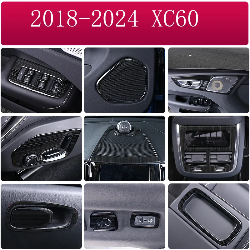 Car accessories for Volvo XC60 interior modification black titanium brushed decorative frame 2018-2024 models
Car accessories for Volvo XC60 interior modification black titanium brushed decorative frame 2018-2024 models