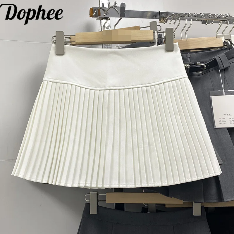 Dophee Korea Fashion Age Reduction Solid Color Pleated Skirt All-match Spring Summer Elegant High Waist Short A-line Grey Skirts
Dophee Korea Fashion Age Reduction Solid Color Pleated Skirt All-match Spring Summer Elegant High Waist Short A-line Grey Skirts