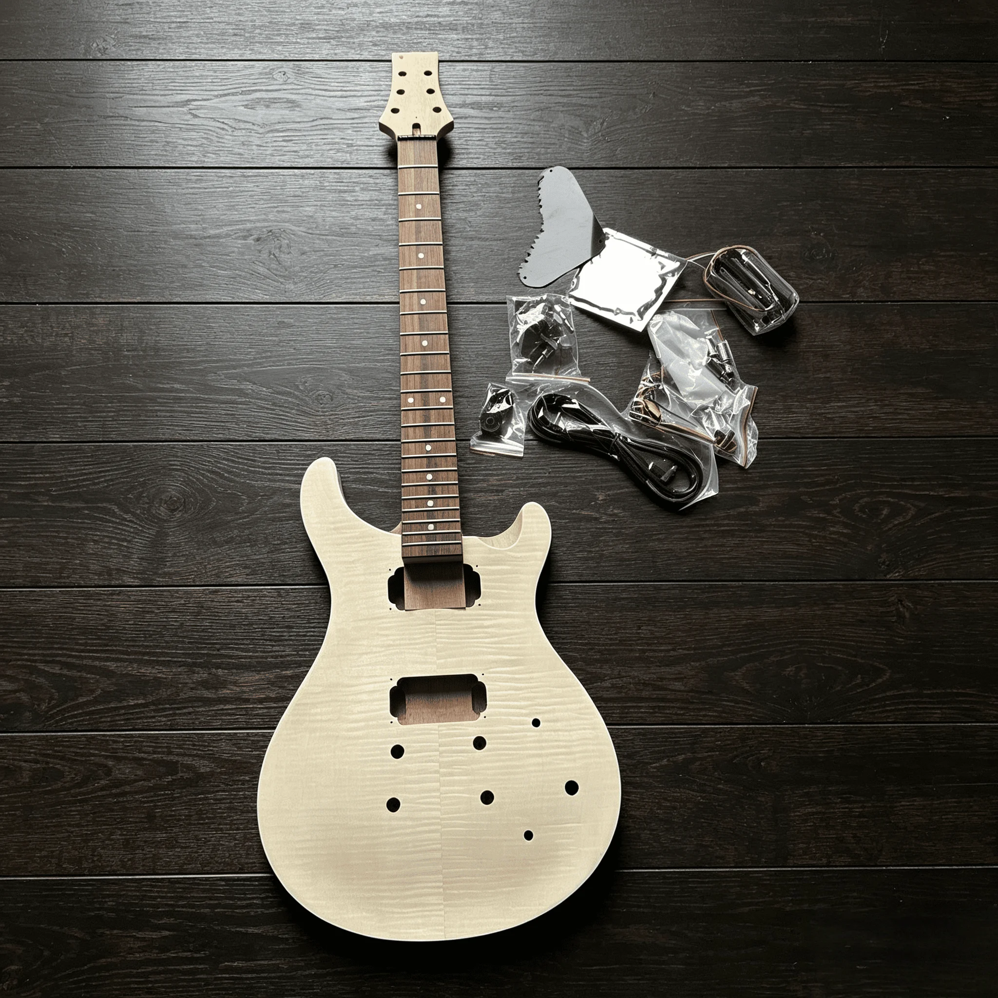 US Warehouse Fast Delivery DIY PRS Style Electric Guitar Kit Unfinished Flame Maple Top Mahogany Body & Neck All Hardware Includ
US Warehouse Fast Delivery DIY PRS Style Electric Guitar Kit Unfinished Flame Maple Top Mahogany Body & Neck All Hardware Includ