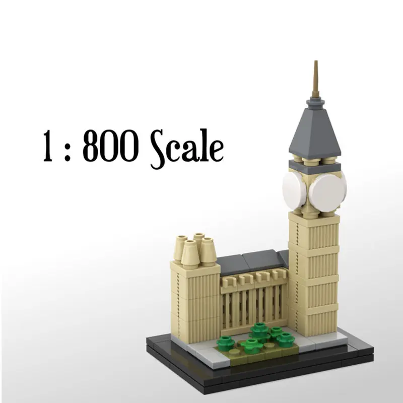 Scale 1:800 MOC-126922 Big Ben Elizabeth Tower Architectural Model MOC Small Particle Assembly Toy Building Blocks Decorative
Scale 1:800 MOC-126922 Big Ben Elizabeth Tower Architectural Model MOC Small Particle Assembly Toy Building Blocks Decorative