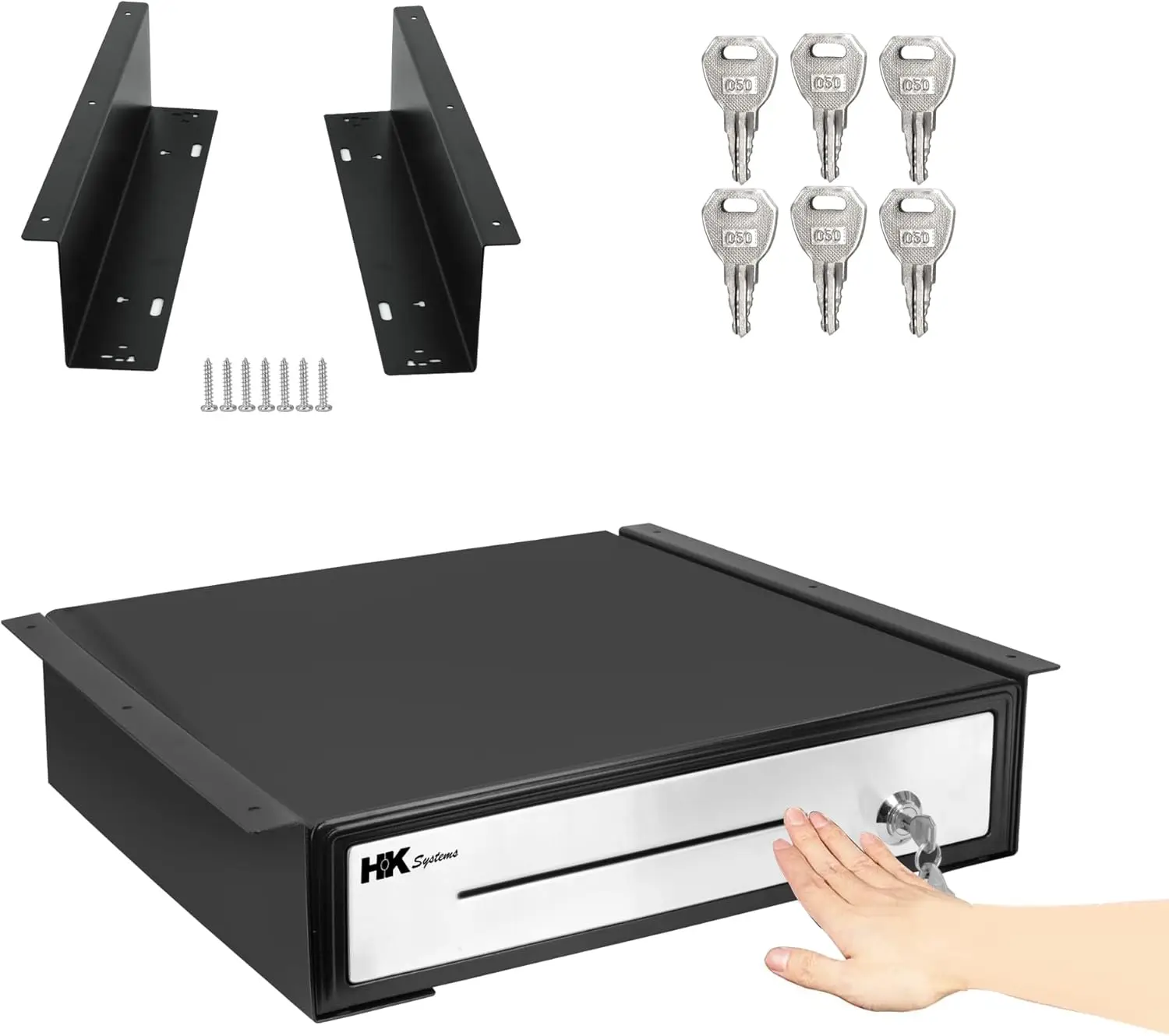 16" Heavy Duty Push Open Cash Drawer, 5 Bill 5 Coin, Under Counter Mounting Bracket Included
16" Heavy Duty Push Open Cash Drawer, 5 Bill 5 Coin, Under Counter Mounting Bracket Included