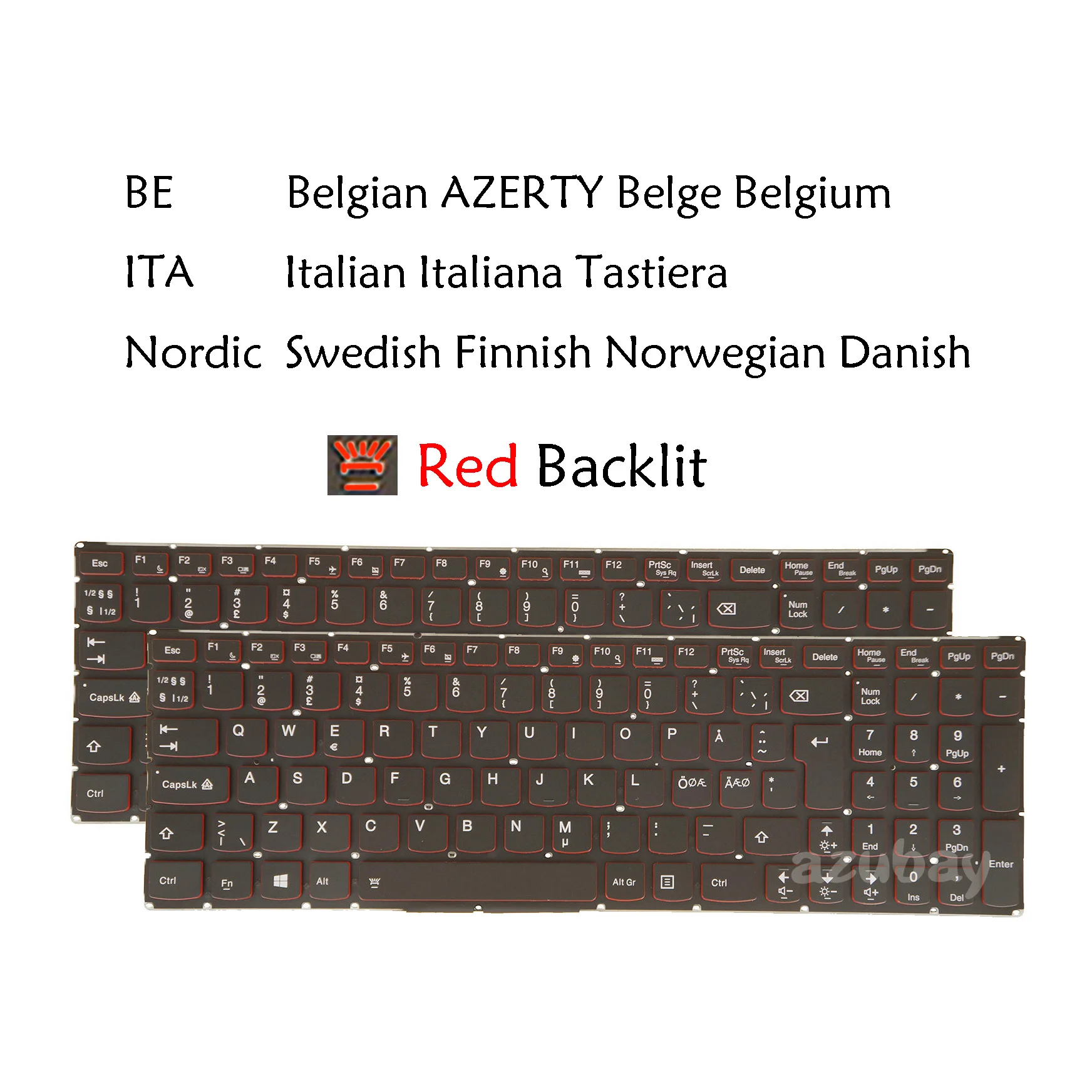 Red Backlit Laptop Keyboard For Lenovo Ideapad Y50 Y50-70 Touch Y70-70 Belgian AZERTY Italian Swedish Finnish Danish Norwegian
Red Backlit Laptop Keyboard For Lenovo Ideapad Y50 Y50-70 Touch Y70-70 Belgian AZERTY Italian Swedish Finnish Danish Norwegian