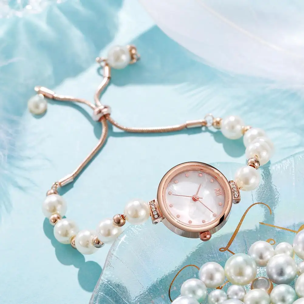 Adjustable Strap Women Watch Women Quartz Watch Elegant Faux Pearl Bracelet Watch with Rhinestone Dial Women's for Casual
Adjustable Strap Women Watch Women Quartz Watch Elegant Faux Pearl Bracelet Watch with Rhinestone Dial Women's for Casual