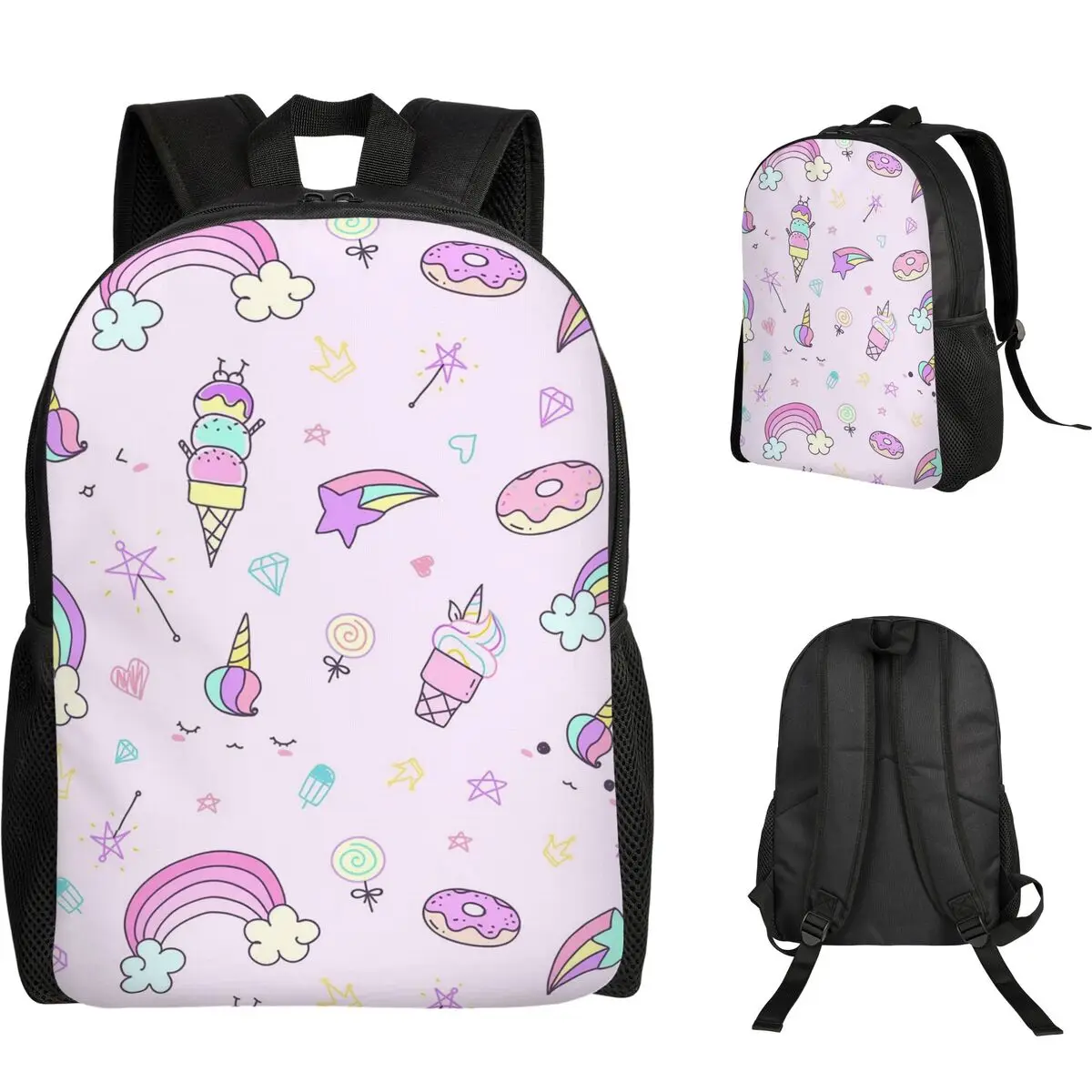 Ice Cream Unicorn Student Backpack School Bag Hiking Travel Daypack for Men Women Fashion Bookbag Shoulder Bags
Ice Cream Unicorn Student Backpack School Bag Hiking Travel Daypack for Men Women Fashion Bookbag Shoulder Bags