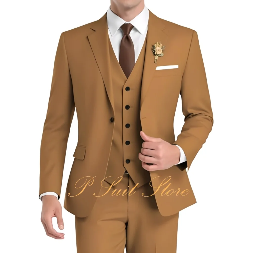Formal Men's Suit 3 Piece Wedding Suit Notched Lapel Blazer Single Breasted Vest and Pants Elegant Slim Fit Mens Suits
Formal Men's Suit 3 Piece Wedding Suit Notched Lapel Blazer Single Breasted Vest and Pants Elegant Slim Fit Mens Suits