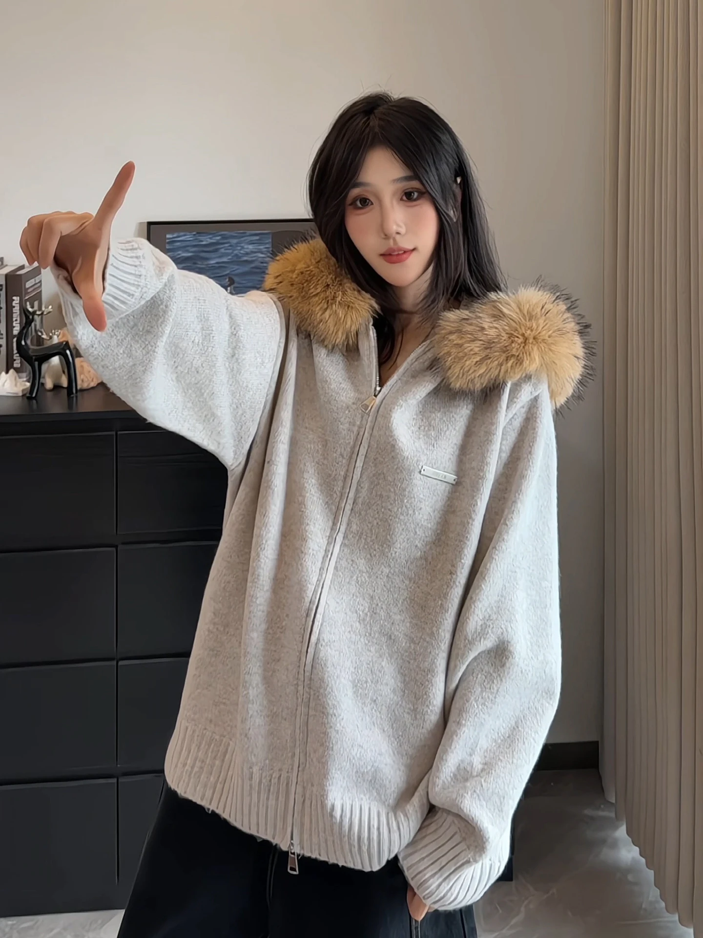 American Sle Knitted Hoodie ex Autumn Winter Loose Chic Open Cardigan Sweatirt Couple Casual Outerwear
American Sle Knitted Hoodie ex Autumn Winter Loose Chic Open Cardigan Sweatirt Couple Casual Outerwear