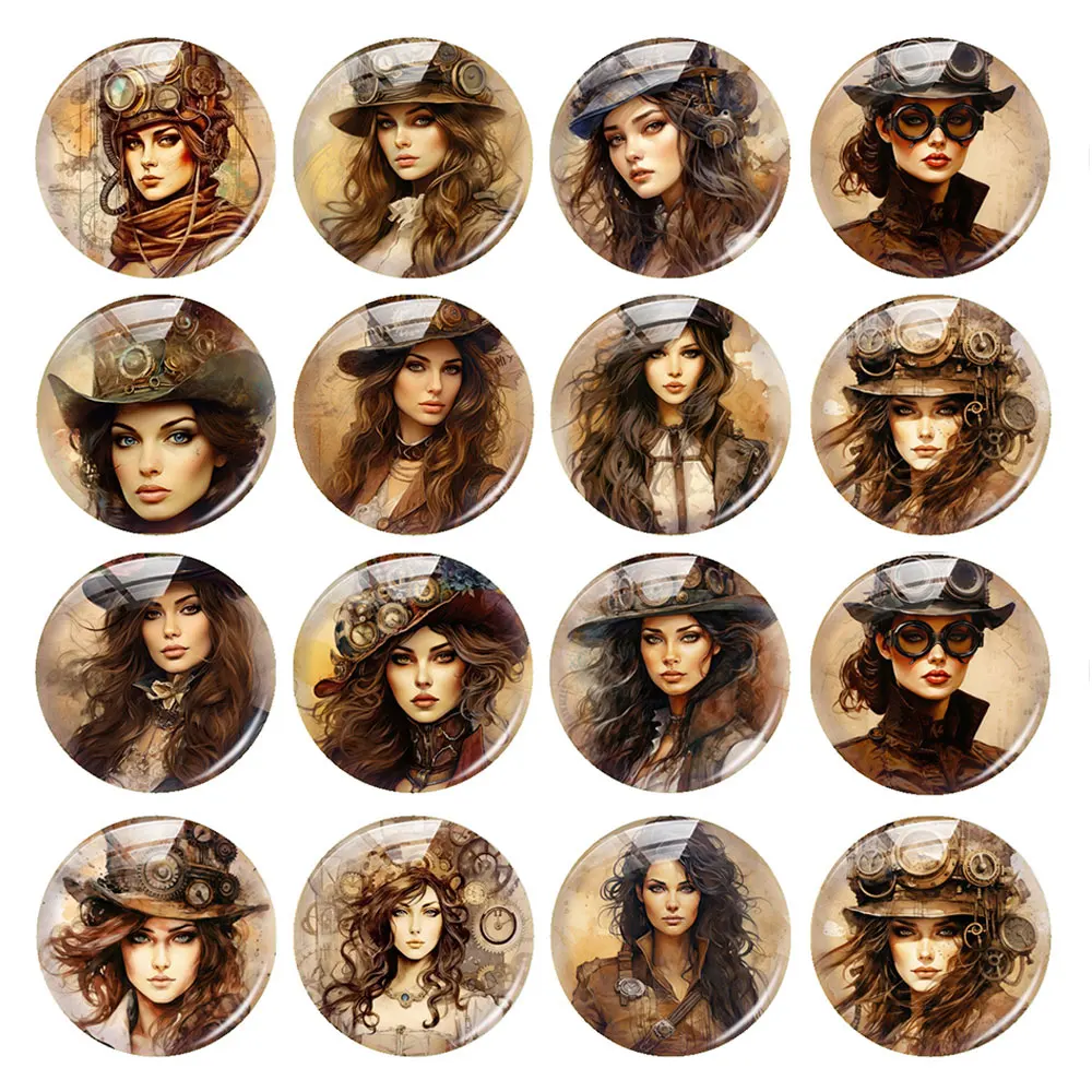 Handmade Steampunk Gear Girl Photo Glass Cabochon Flatback Demo Flat Back Cameo For Diy Jewelry Making Supplies Accessories
Handmade Steampunk Gear Girl Photo Glass Cabochon Flatback Demo Flat Back Cameo For Diy Jewelry Making Supplies Accessories