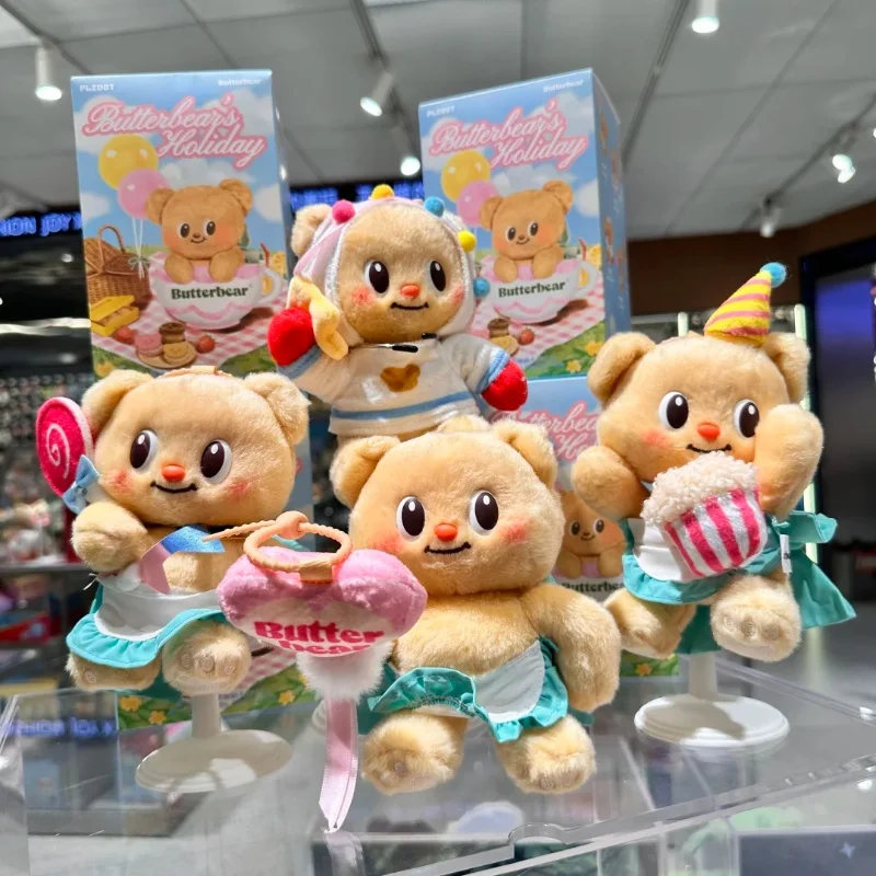Подлинная плюшевая серия Plzdot Butterbear's Holiday, слепая коробка, загадочная коробка, плюшевая фигурка куклы, милый настольный декор, коллекционные подарки 
Подлинная плюшевая серия Plzdot Butterbear's Holiday, слепая коробка, загадочная коробка, плюшевая фигурка куклы, милый настольный декор, коллекционные подарки